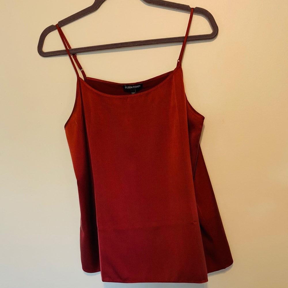🥀NWT Eileen Fisher Red Stretch Cami Sz Small🥀